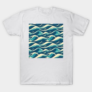 Abstract Sea Wave Art T-Shirt